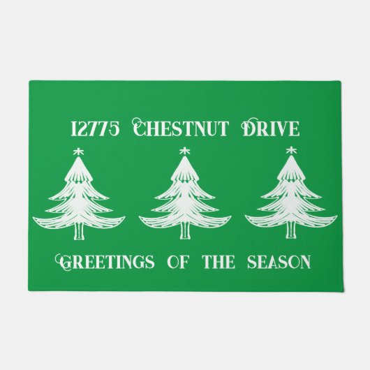 Meine Adresse zu Weihnachten Fußmatte (Vorderseite)