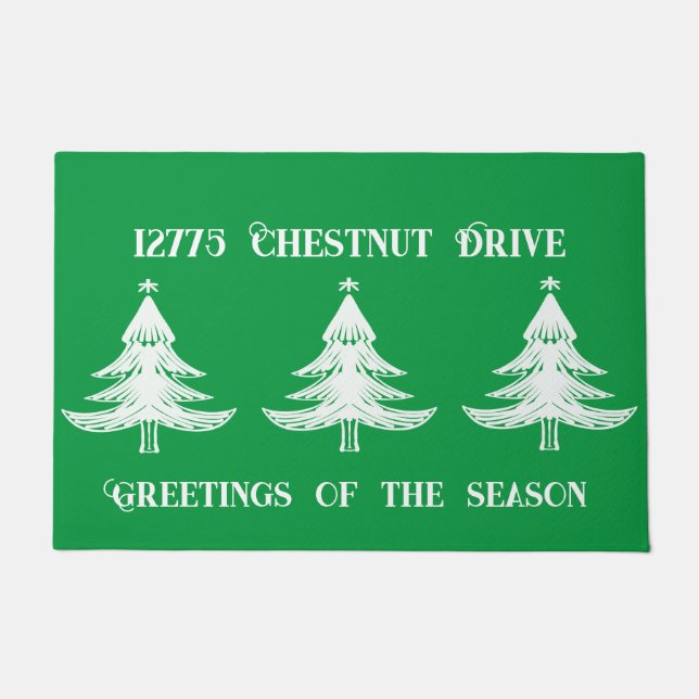 Meine Adresse zu Weihnachten Fußmatte (Vorderseite)