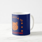 Meine Akita ist mein Valentine Funny Valentine Zit Kaffeetasse (VorderseiteRechts)