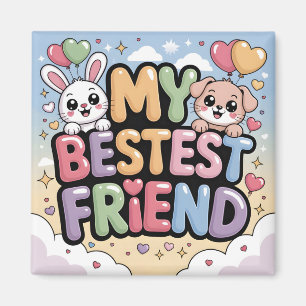 Meine allerbeste Freund Grafik: Süßes Kaninchen un Magnet