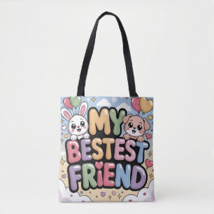 Meine allerbeste Freundin Grafik: Süßes Kaninchen Tasche