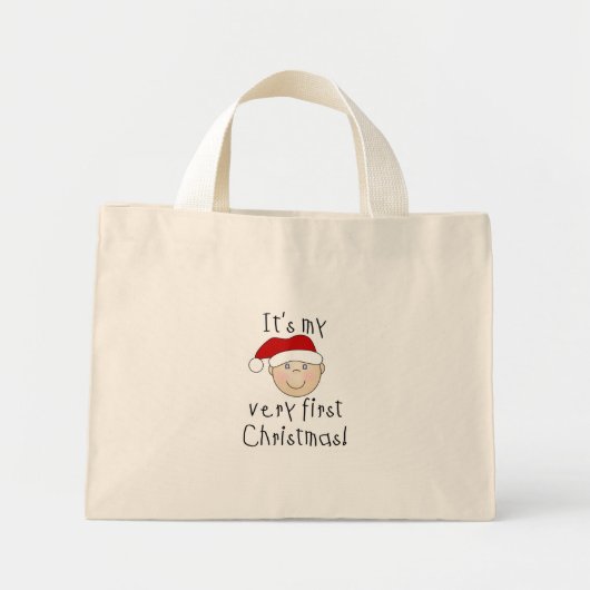 Meine allerersten Weihnachtsgeschenke und -geschen Mini Stoffbeutel (Vorne)