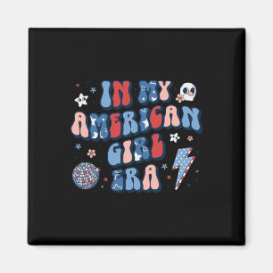Meine amerikanische Mädchen Era Retro 4. Juli vier Magnet