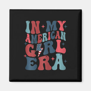 Meine amerikanische Mädchen Era Retro 4. Juli vier Magnet
