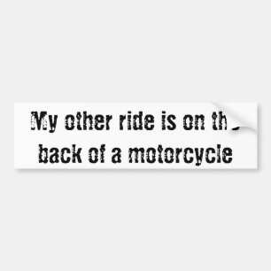 Meine andere Fahrt ist auf der Rückseite eines Autoaufkleber