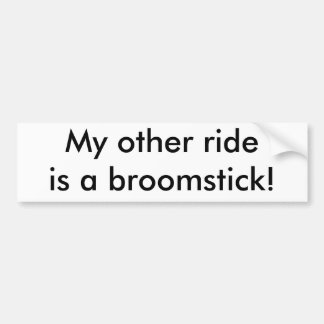 Meine andere Fahrt ist ein Broomstick! Autoaufkleber