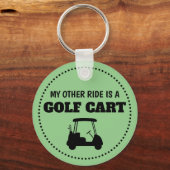 Meine andere Fahrt ist ein Golfwagen Schlüsselanhänger (Vorderseite)
