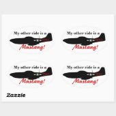 Meine andere Fahrt ist ein Mustang! Ovaler Aufkleber (Blatt)