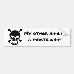 Meine andere Fahrt ist ein Piraten-Schiff Autoaufkleber