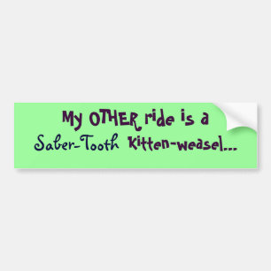Meine ANDERE Fahrt ist ein Säbelzahn Autoaufkleber