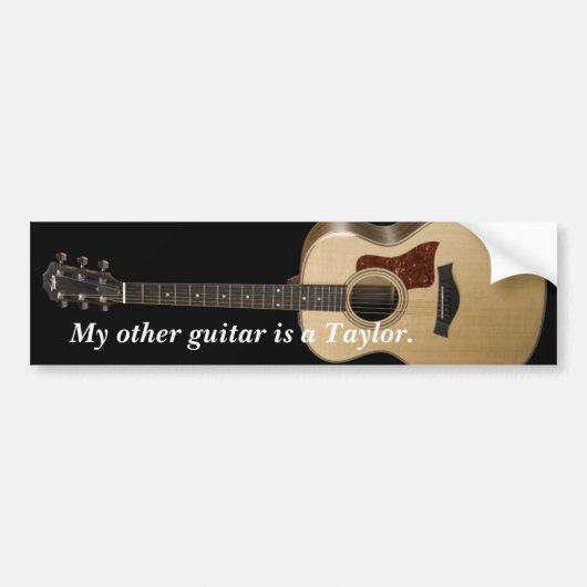 Meine andere Gitarre ist ein Taylor Autoaufkleber (Vorne)