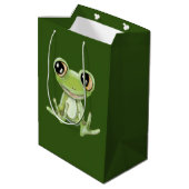 Meine andere Green Frosch Friend Medium Geschenkta Mittlere Geschenktüte (Rückseite Schrägansicht)