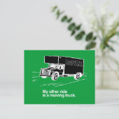 MEINE ANDERE REISE IST EIN BEWEGENDER LKW POSTKARTE (Stehend Vorderseite)