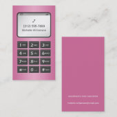 Meine andere Telefonnummer - Pink Personal Calling Telefonnummerkarte (Vorne/Hinten)