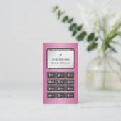 Meine andere Telefonnummer - Pink Personal Calling Telefonnummerkarte (Stehend Vorderseite)