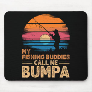 Meine Angelbuddies nennen mich Bumpa Retro Vintag  Mousepad