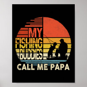 Meine Angelbuddies nennen mich Papa Shirt Vatertag Poster