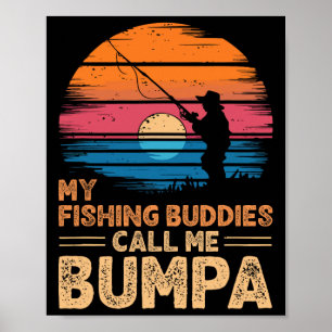 Meine Angelkollegen nennen mich Bumpa Retro Vintag Poster