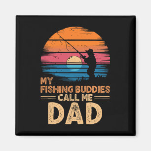Meine Angelkumpels nennen mich Papa Retro Vintage Magnet