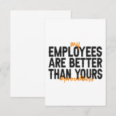 Meine Angestellten sind besser als Ihr Proud Boss  Dankeskarte (Vorne/Hinten)