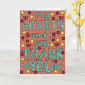 Meine Angst und ich sagen danke Ihnen Karte (Gelbe Blume)