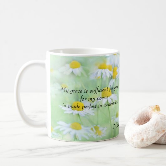Meine Anmut ist - 2 Korinther-12:9 genügend Kaffeetasse (Mit Donut)