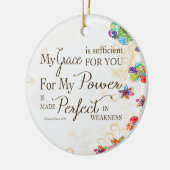 Meine Anmut reicht dir aus Keramikornament (Links)