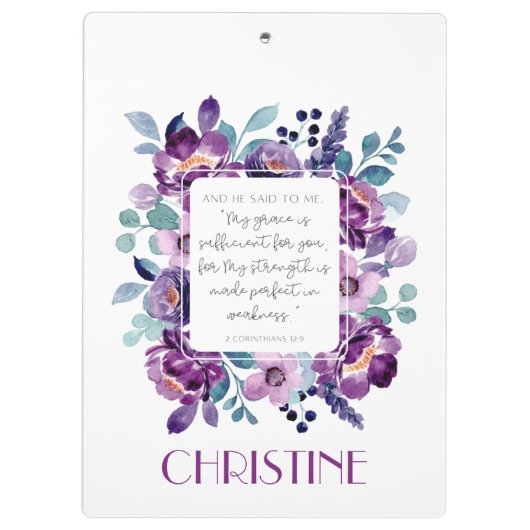 Meine anmutige Lila Aquarellwand Klemmbrett (Rückseite)