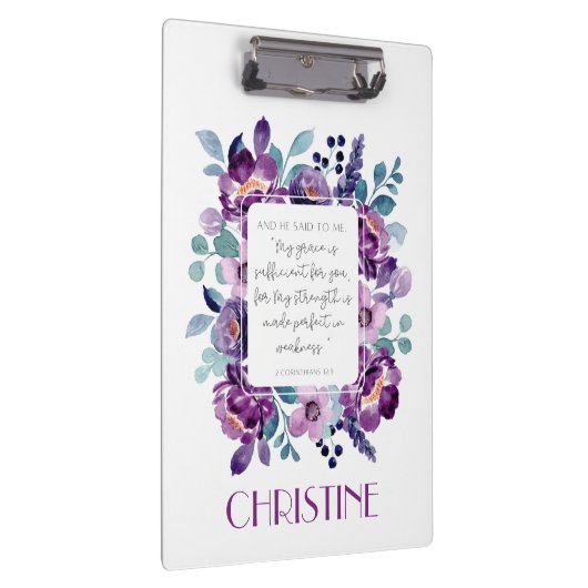 Meine anmutige Lila Aquarellwand  Klemmbrett (Rechts)