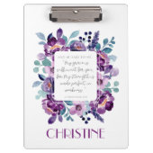 Meine anmutige Lila Aquarellwand Klemmbrett (Vorderseite)