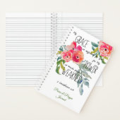 Meine anmutige rosa Blütenzeitung Lob & Gebetszeit Notizblock (Innen)