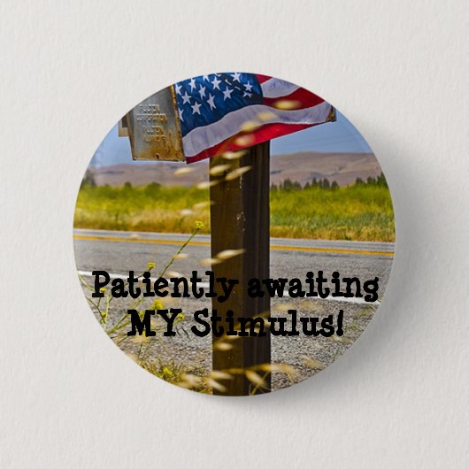 MEINE Anregung geduldig erwarten! Button (Vorderseite)