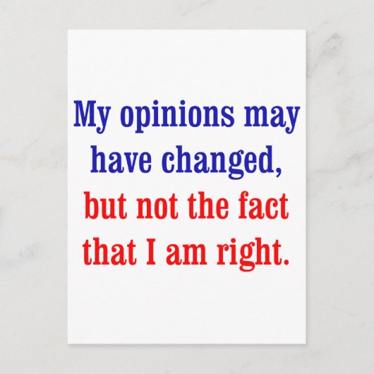 Meine Ansichten können sich ändern Postkarte (Vorderseite)