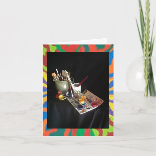 Meine Aquarellfarbenpalette der Primärfarben Karte (Vorderseite)