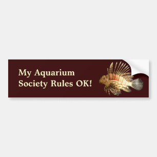 Meine Aquarium-Gesellschaft regiert! Autoaufkleber