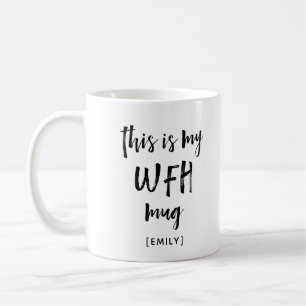 Meine Arbeit aus der Zuhause-Tasse  Modernes Skrip Kaffeetasse