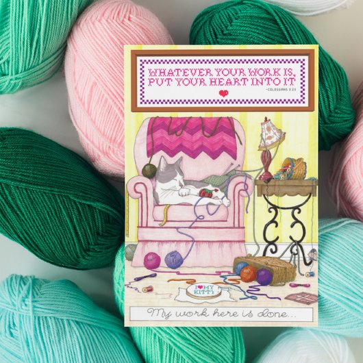 Meine Arbeit hier ist Geburtskarte gemacht Karte