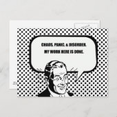 MEINE ARBEIT HIER IST GETAN POSTKARTE (Vorne/Hinten)