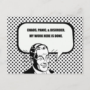 MEINE ARBEIT HIER IST GETAN POSTKARTE