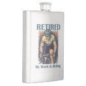 Meine Arbeit ist Fahrradfahren müde Flachmann (Rechts)