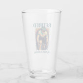 Meine Arbeit ist Fahrradfahren müde Glas (Rückseite)