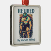 Meine Arbeit ist Fahrradfahren müde Ornament Aus Metall (Rechts)