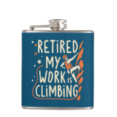 Meine Arbeit ist klettern Flachmann (Vorderseite)