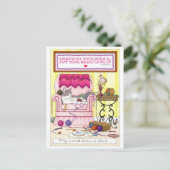 Meine Arbeit ist mit einer inspirierenden Postkart Postkarte (Stehend Vorderseite)