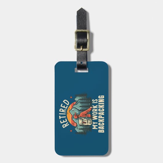 Meine Arbeit nachpacken Gepäckanhänger (Vorderseite vertikal)