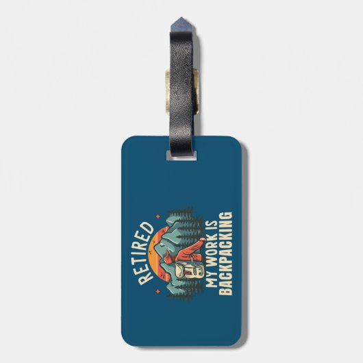 Meine Arbeit nachpacken Gepäckanhänger (Rückseite vertikal)