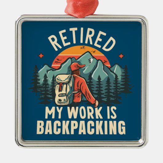 Meine Arbeit nachpacken Ornament Aus Metall (Vorne)