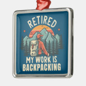 Meine Arbeit nachpacken Ornament Aus Metall (Links)