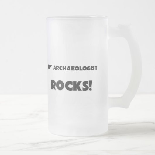 MEINE Archäologe FELSEN! Mattglas Bierglas (Rechts)