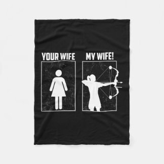 Meine Archery Ehefrau - Bow Hunting Girl Archer Co Fleecedecke